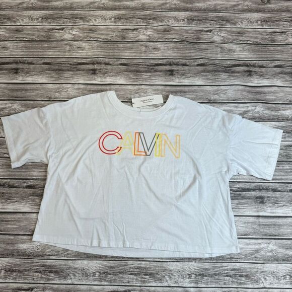 Calvin Klein CK Performance Women's Causal Athletic Shirt White M Med Medium NWT - Picture 3 of 14